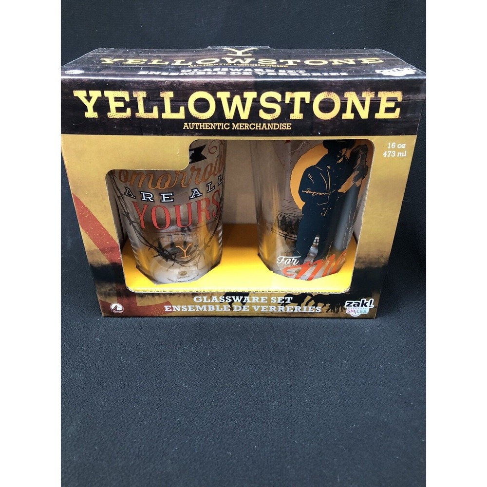 Yellowstone Authentic Merchandise 16oz glasses Beth Dutton Rip Wheeler Quotes